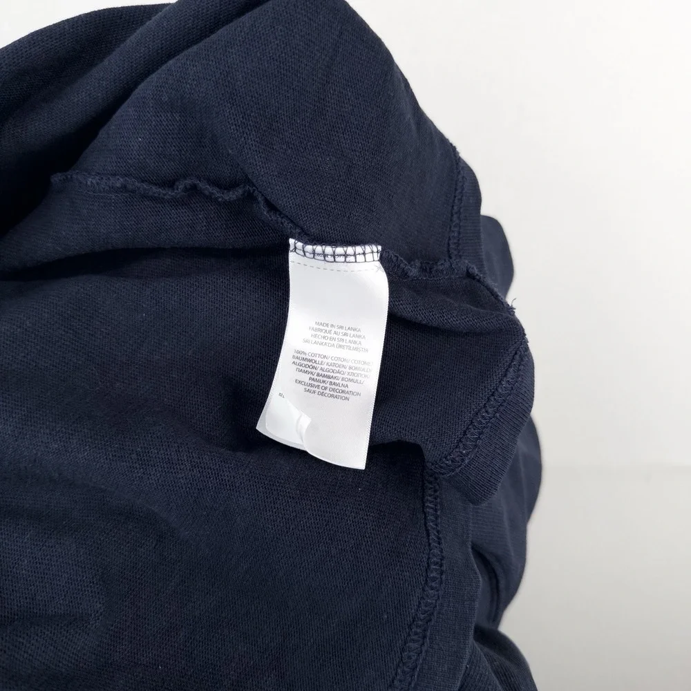 Polo Ralph Lauren Mens Long Sleeve Rugby Shirt Men's 2XB Navy Blue White Collar